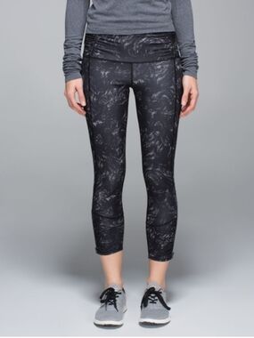 LULULEMON Runday Crop Arsenal Ambient grey Black